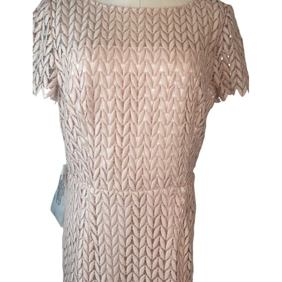 NWT Kay Unger New York Size 10 Lace Overlay Dress Blush Pink Polyester Blend - Picture 9 of 16